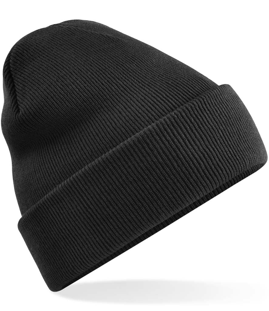 Black Knitted Hat - Centre Front Print