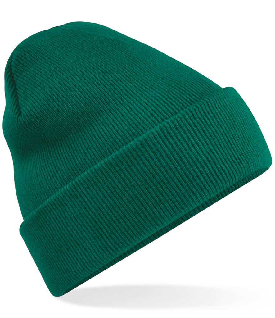 Bottle Green Knitted Hat - Centre Front Print