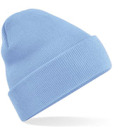 Sky Blue Knitted Hat - Centre Front Embroidered
