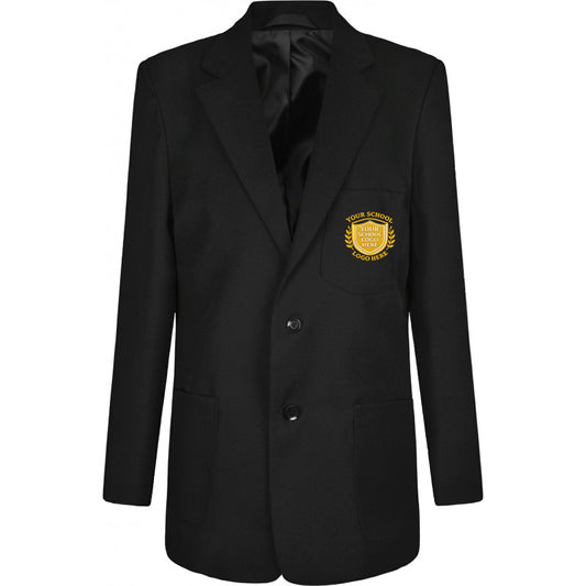 Black Boys' Blazer - Left Chest Embroidered