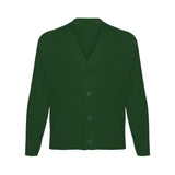 Bottle Green Classic Knitted Cardigan - Left Chest Embroidered
