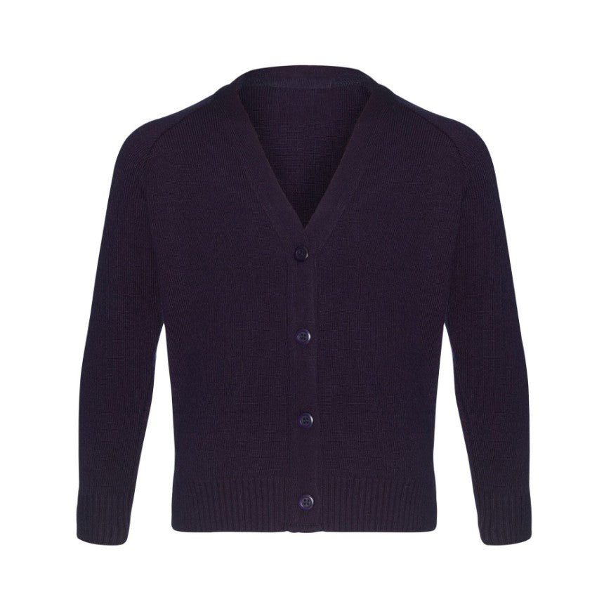 Navy Classic Knitted Cardigan - Left Chest Embroidered