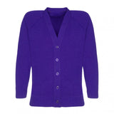 Purple Classic Knitted Cardigan - Left Chest Embroidered
