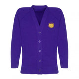 Purple Classic Knitted Cardigan - Left Chest Embroidered
