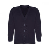 Navy Cotton Blend Knitted Cardigan - Left Chest Embroidered
