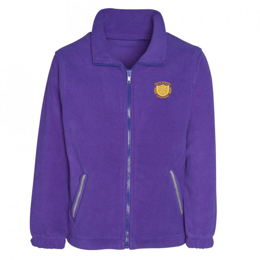 Purple Micro Fleece Jacket - Left Chest Embroidered