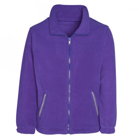 Purple Micro Fleece Jacket - Left Chest Embroidered