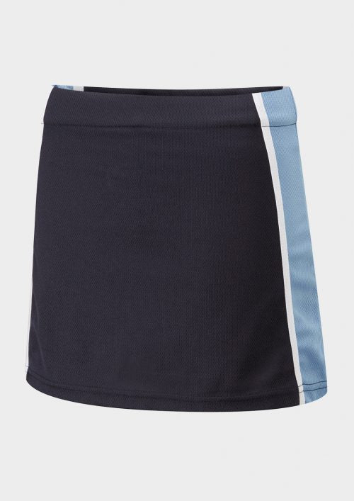 Navy/Sky/White Sports Skort - Leg and Hip Print - Left Leg