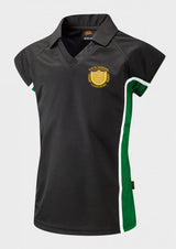 Black/Emerald/White Fitted Sports Polo Shirt - Left Chest Embroidered
