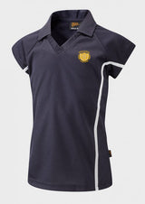 Navy/Navy/White Fitted Sports Polo Shirt - Left Chest Embroidered
