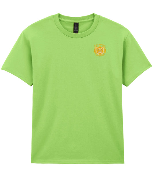 Lime Green Heavyweight T-Shirt - Left Chest Embroidered