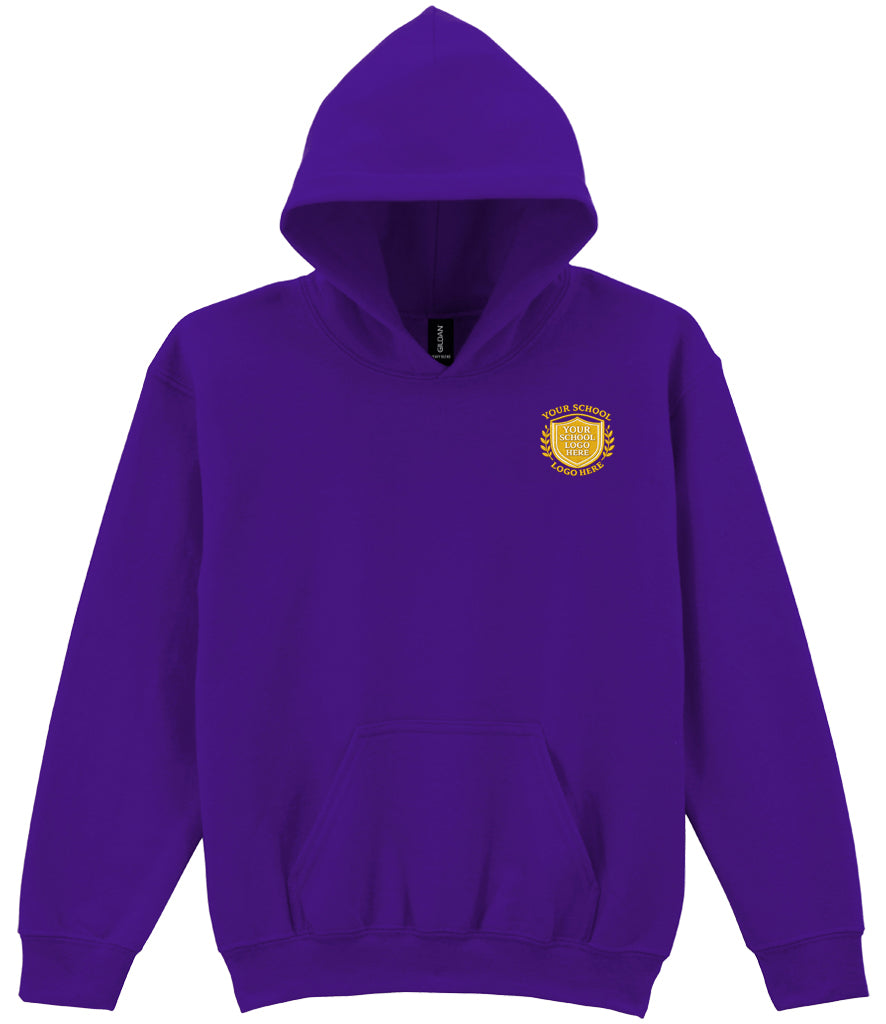 Purple Adult Hoodie - Left Chest Embroidered
