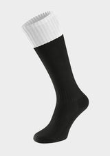 Black/White Contrast Top Football Socks

