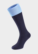 Navy/Sky Contrast Top Football Socks
