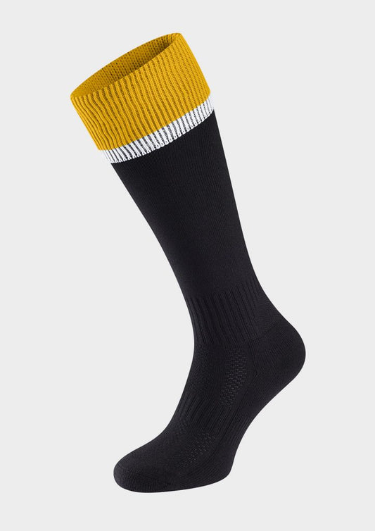 Black/Amber/White Sports Socks