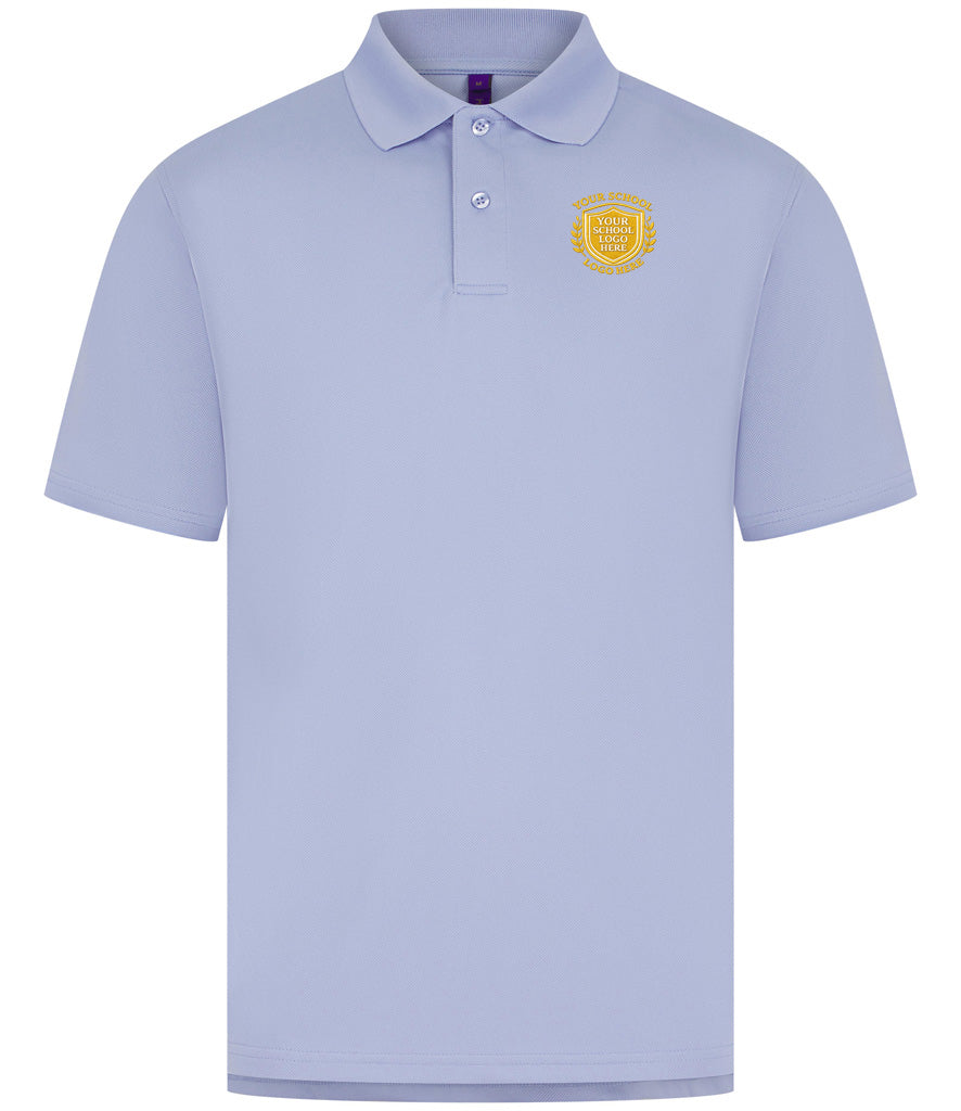 Lavender Moisture-Wicking Piqué Polo Shirt - Left Chest Embroidered