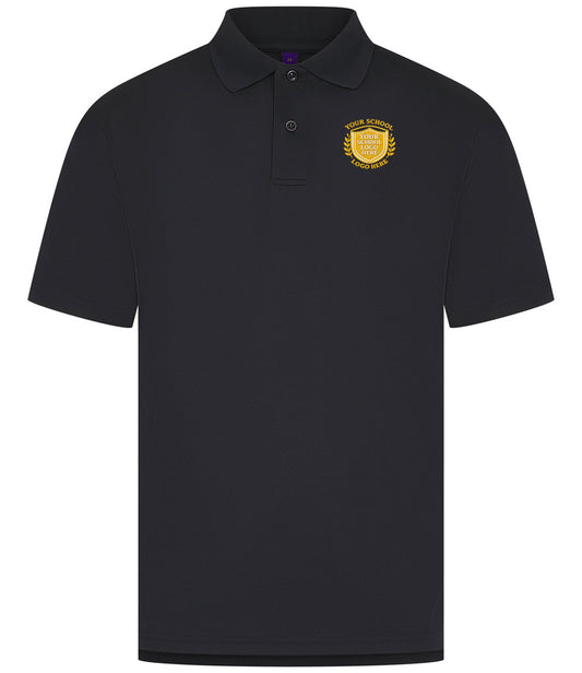 Navy Moisture-Wicking Piqué Polo Shirt - Left Chest Embroidered