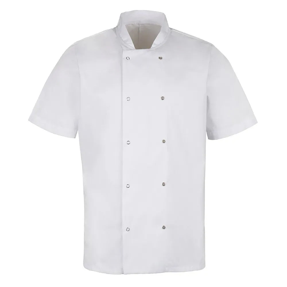 White Short Sleeve Chef's Jacket