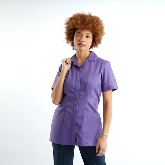 Purple/Purple Trimmed Tunic - Left Chest Embroidered
