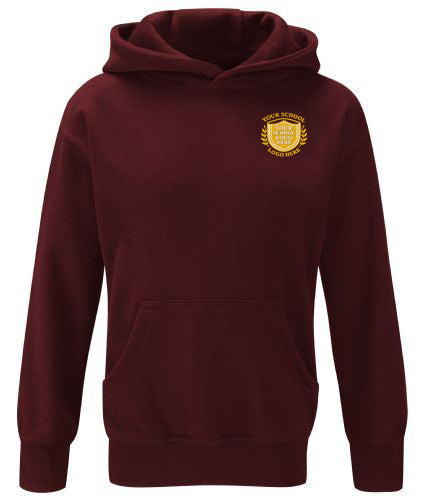 Burgundy Cotton Rich Hoodie - Left Chest Embroidered