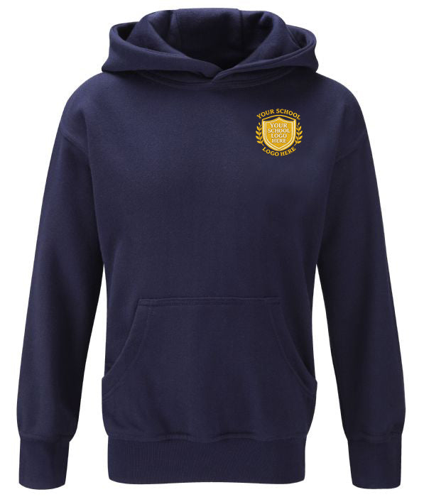 Navy Cotton Rich Hoodie - Left Chest Embroidered
