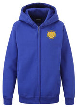 Royal Blue Cotton Rich Zip-Up Hoodie - Left Chest Embroidered
