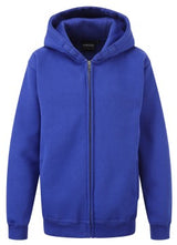 Royal Blue Cotton Rich Zip-Up Hoodie - Left Chest Embroidered
