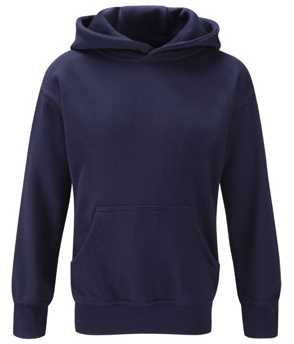 Navy Cotton Rich Hoodie - Left Chest Embroidered