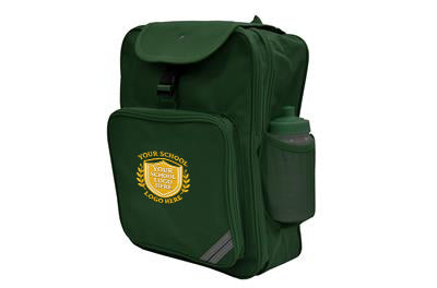 Bottle Green Primary Junior Backpack - Bag Decoration