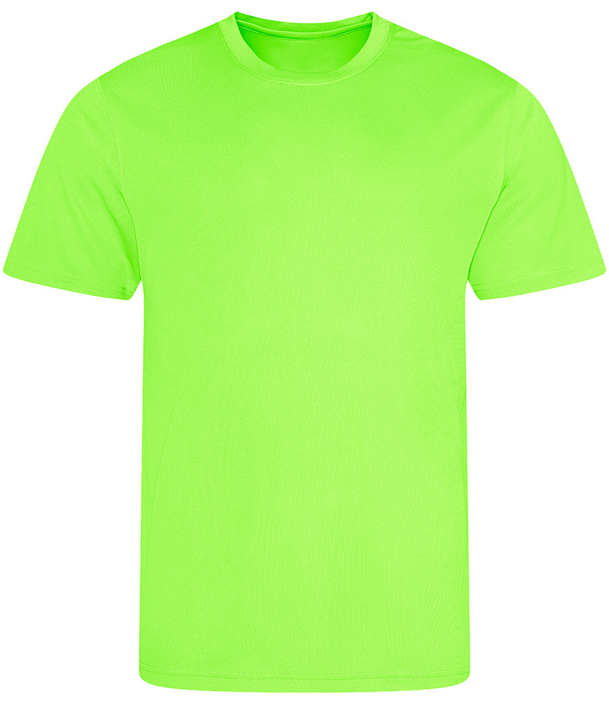 Electric Green Breathable T-Shirt - Back and Centre Chest Print - Additional Center Back Logo | Centre Chest MS