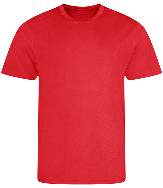 Fire Red Breathable T-Shirt - Left Chest Embroidered
