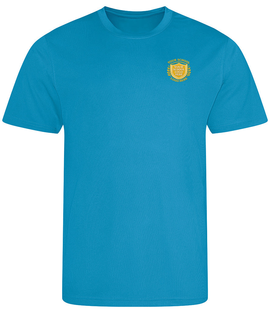 Sapphire Blue Breathable T-Shirt - Left Chest Embroidered