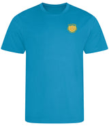 Sapphire Blue Breathable T-Shirt - Left Chest Embroidered
