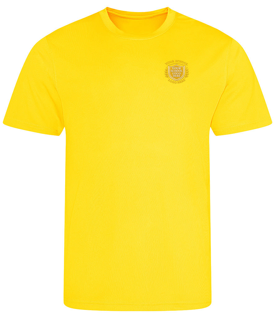 Sunflower Yellow Breathable T-Shirt - Left Chest Embroidered
