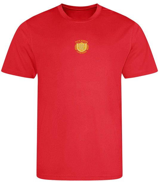 Fire Red Breathable T-Shirt - Centre Chest Print