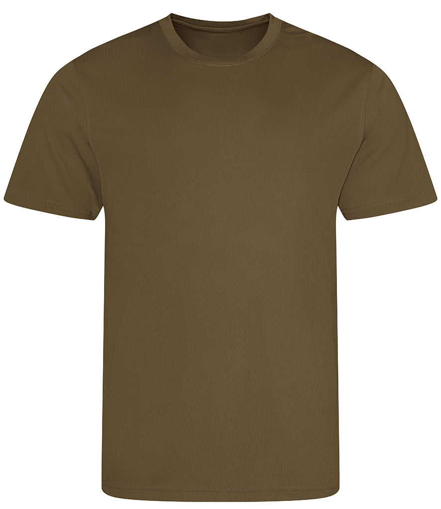 Olive Green Breathable T-Shirt - Left Chest Embroidered