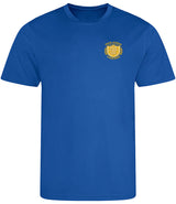 Royal Blue Breathable T-Shirt - Left Chest Embroidered
