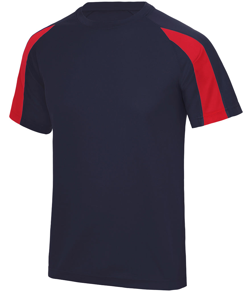 French Navy/Fire Red Breathable Contrast T-Shirt