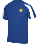 Royal Blue/Arctic White Breathable Contrast T-Shirt - Left Chest Embroidered
