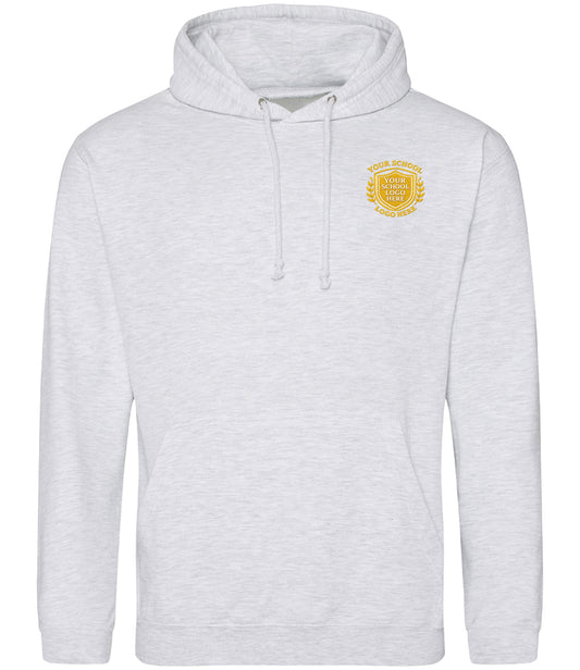 Ash Grey Hoodie - Left Chest Embroidered