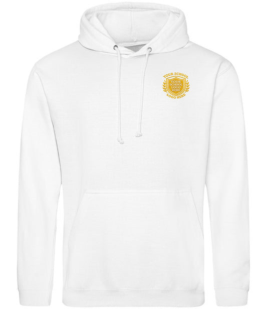 Arctic White Hoodie - Left Chest Embroidered