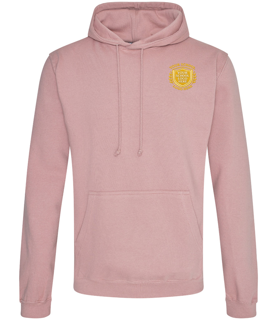 Dusty Pink Hoodie - Left Chest Embroidered