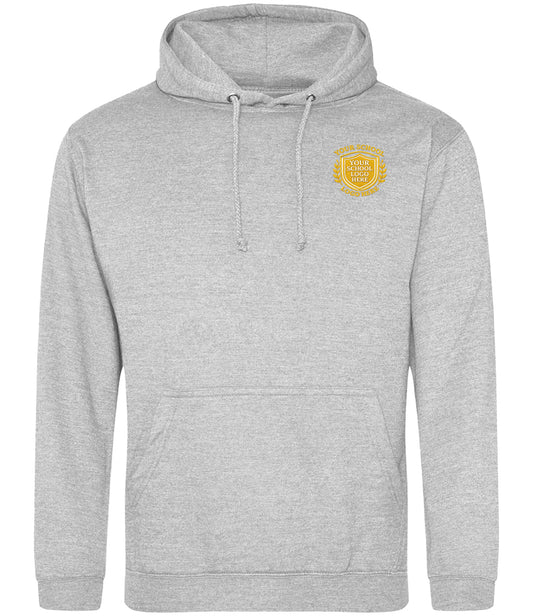Heather Grey Hoodie - Left Chest Embroidered