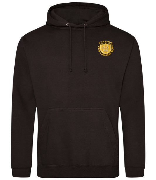 Jet Black Hoodie - Left Chest Embroidered