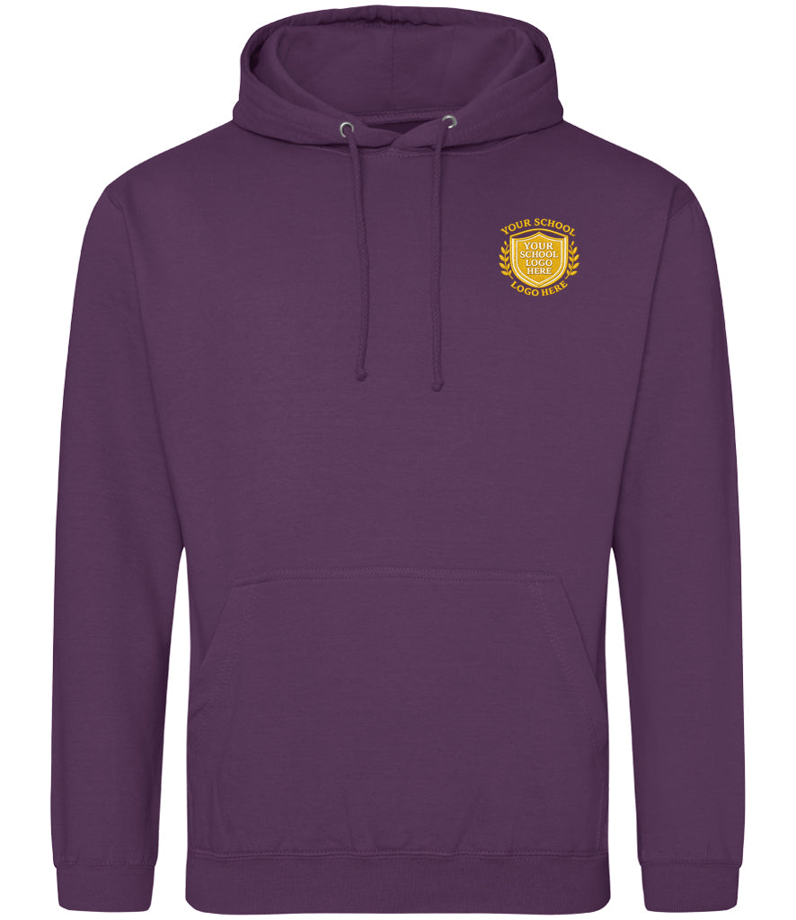Plum Hoodie - Left Chest Embroidered