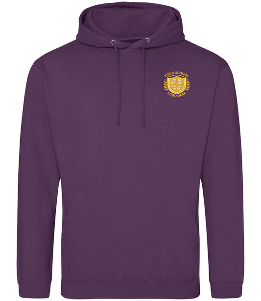 Plum Hoodie - Left Chest Embroidered