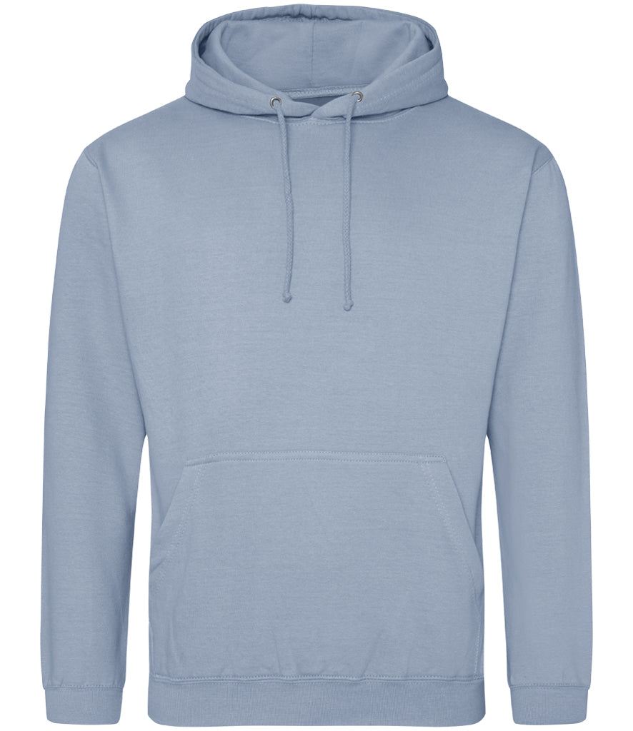 Dusty Blue Hoodie - Left Chest Embroidered