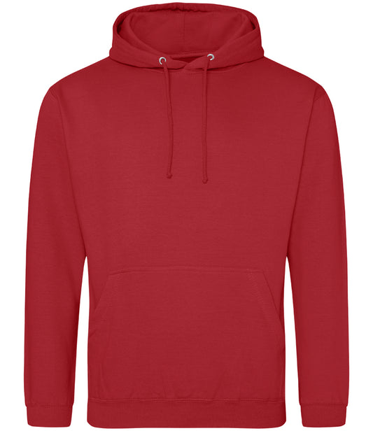 Fire Red Hoodie - Left Chest Embroidered