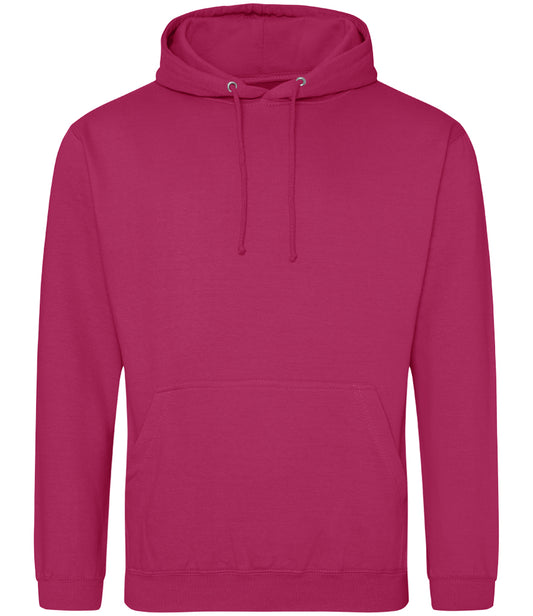 Hot Pink Hoodie - Left Chest Embroidered