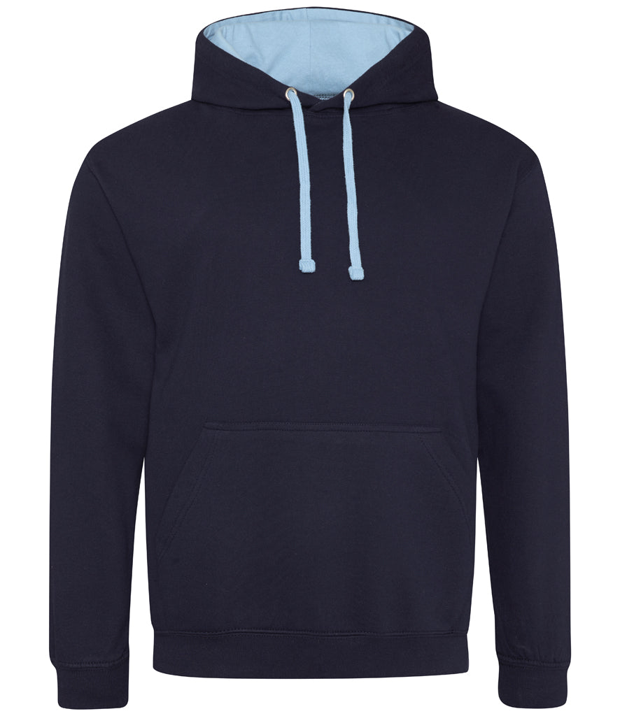 New French Navy/Sky Blue Varsity Hoodie - Back and Left Chest Print